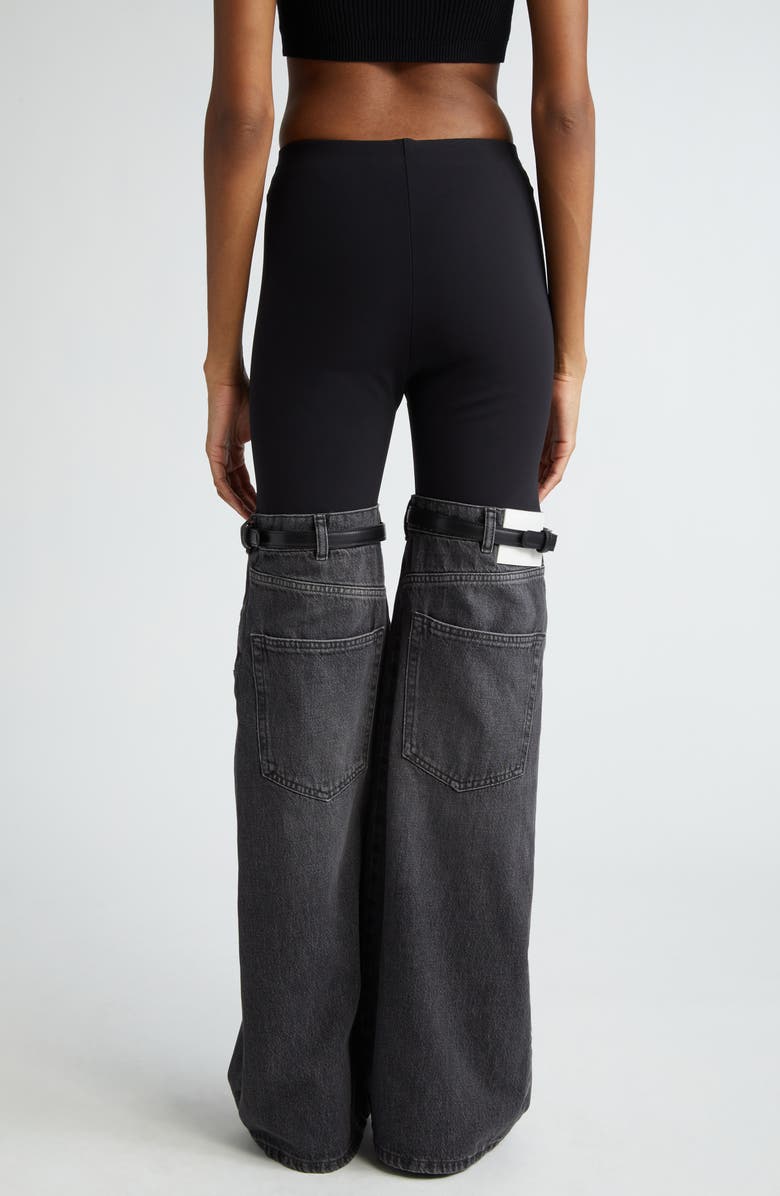 Coperni Hybrid Denim & Knit Pants, Alternate, color, 