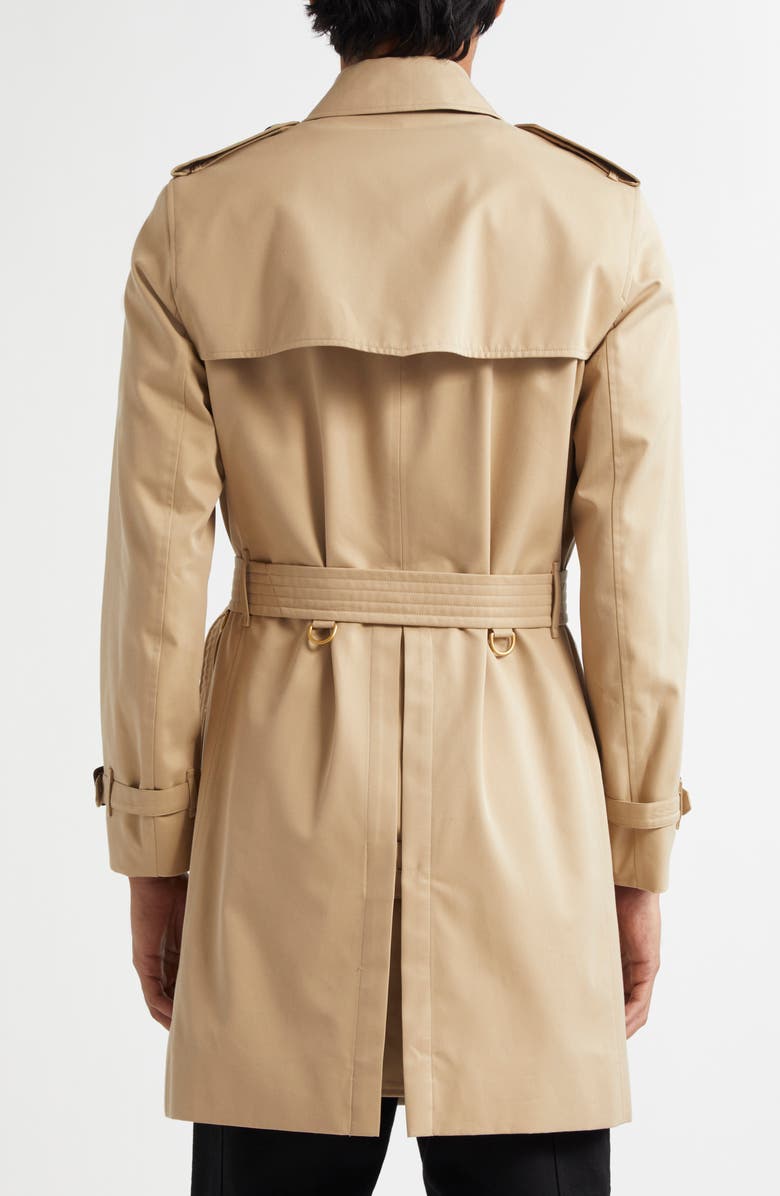 Burberry Kensington Mid Length Heritage Trench Coat, Alternate, color, Honey