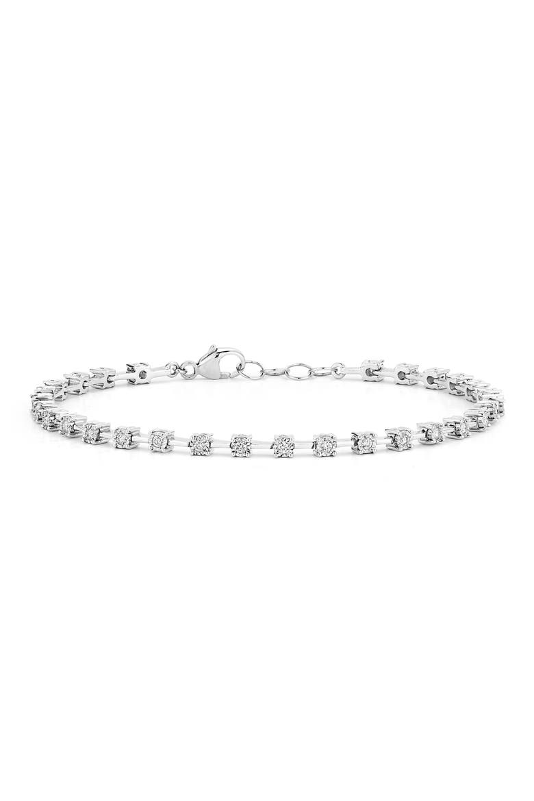 Ava Bea Interval Tennis Bracelet, Main, color, WHITE GOLD