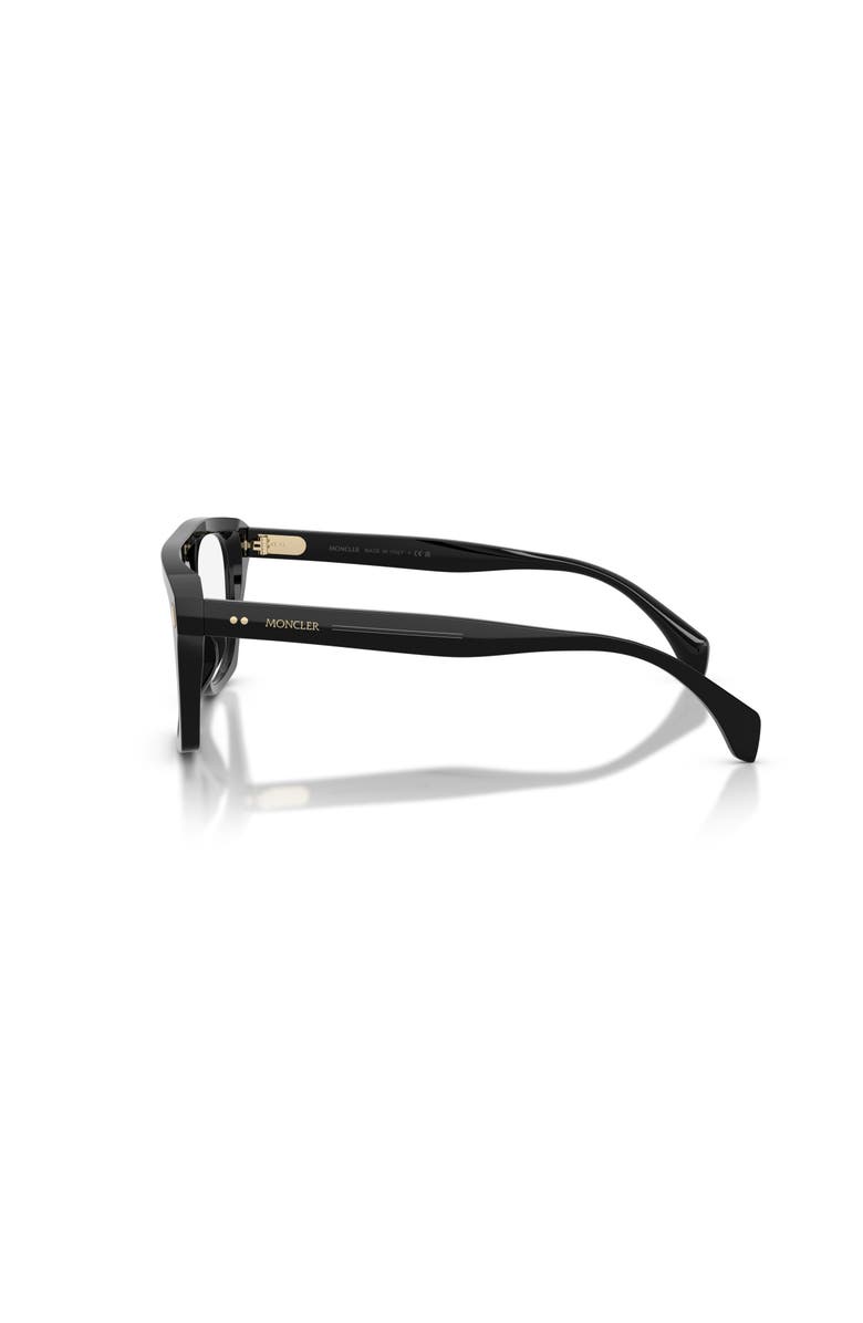 Moncler 53mm Rectangle optical glasses, Alternate, color, Black