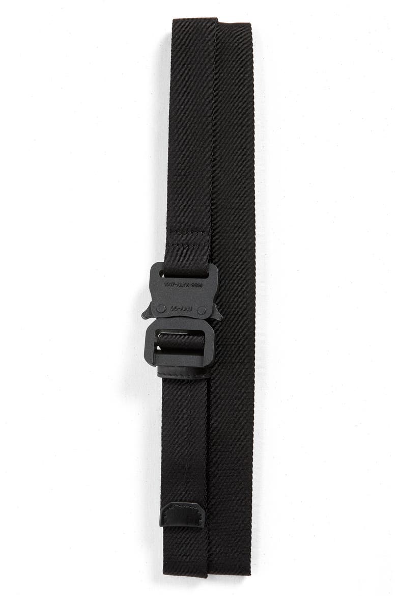 Rollercoaster Nylon Belt, Main, color, BLACK