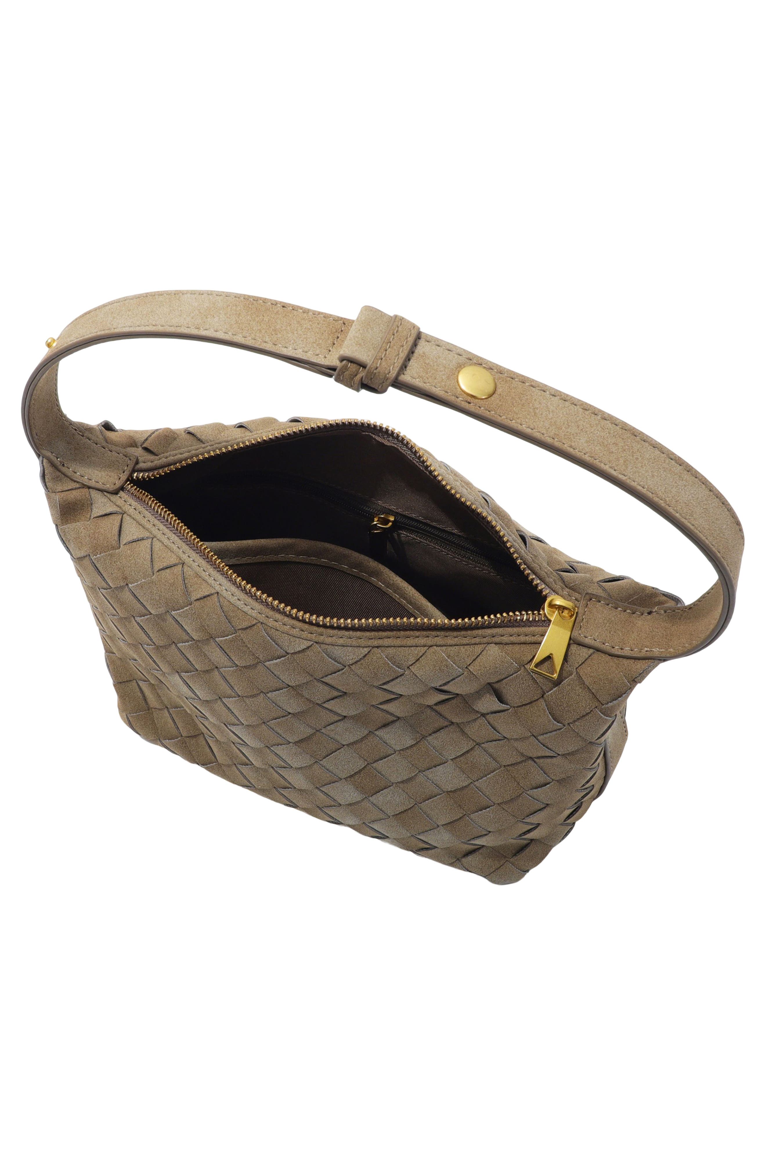Woven Crescent Bag, Alternate, color, TAN