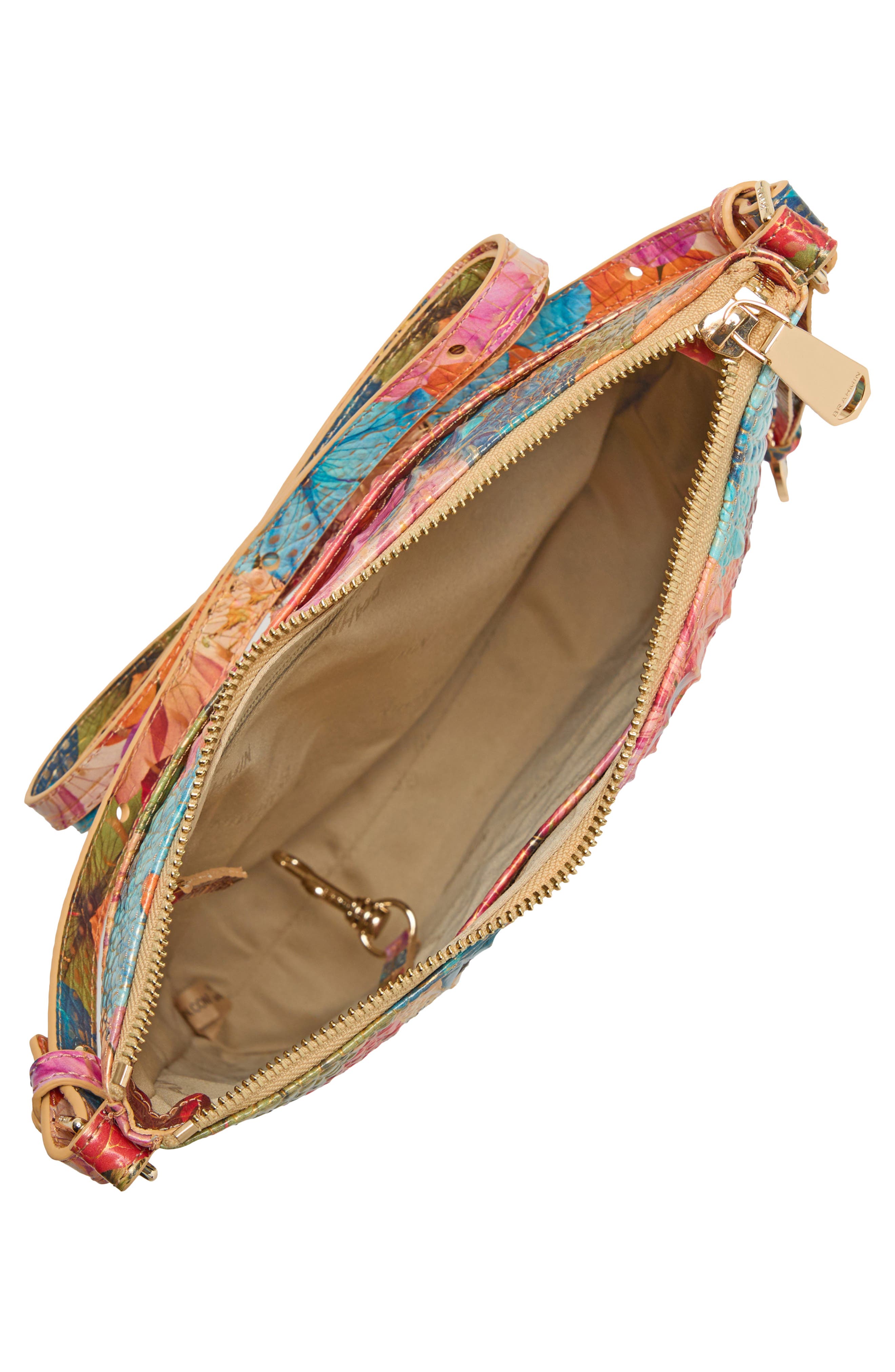 Katie Croc Embossed Leather Crossbody Bag, Alternate, color, FLORITA