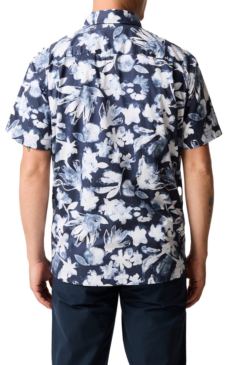 Rodd & Gunn Windstock Floral Short Sleeve Cotton Button-Up Shirt, Alternate, color, Ink