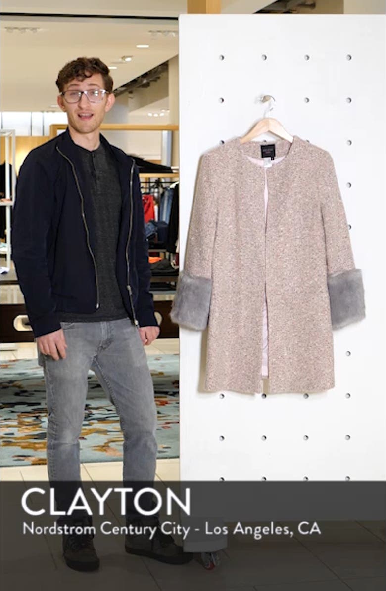 Edge to Edge Faux Fur Cuff Jacket, sales video thumbnail