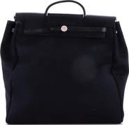 Pre-Owned Hermes Herbag Toile and Leather MM