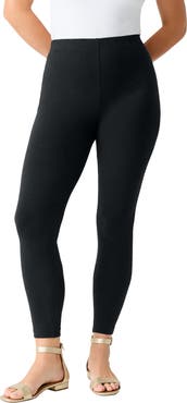 Roaman's Plus Size Essential Stretch Ankle Length Pull On Legging