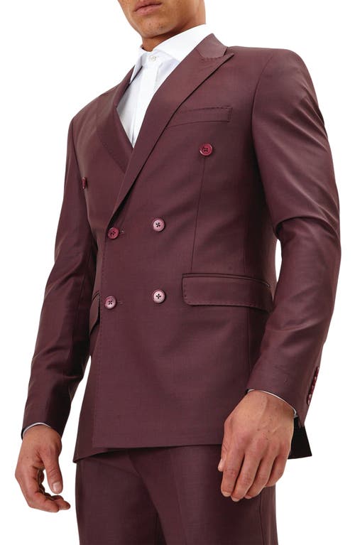 Ron Tomson Super 120s Wool Double Breasted Tuxedo Jacket
