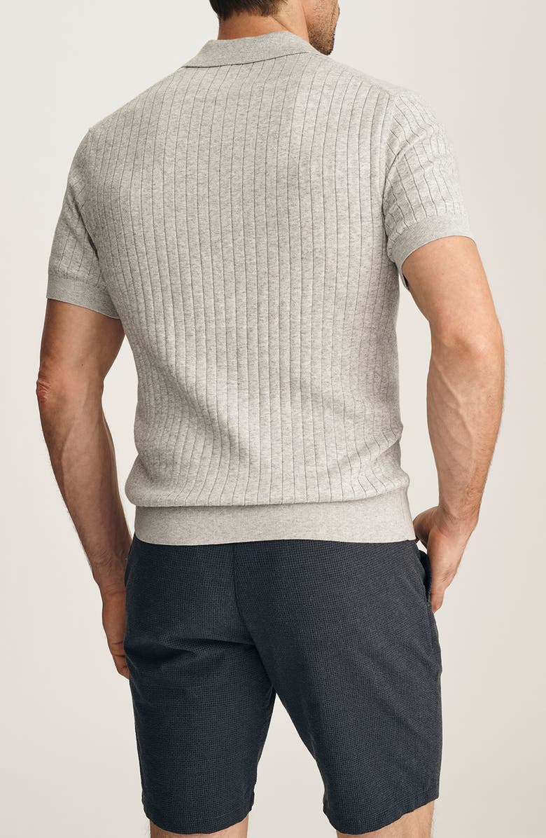 34 Heritage Mélange Johnny Collar Short Sleeve Cotton Sweater, Alternate, color, 