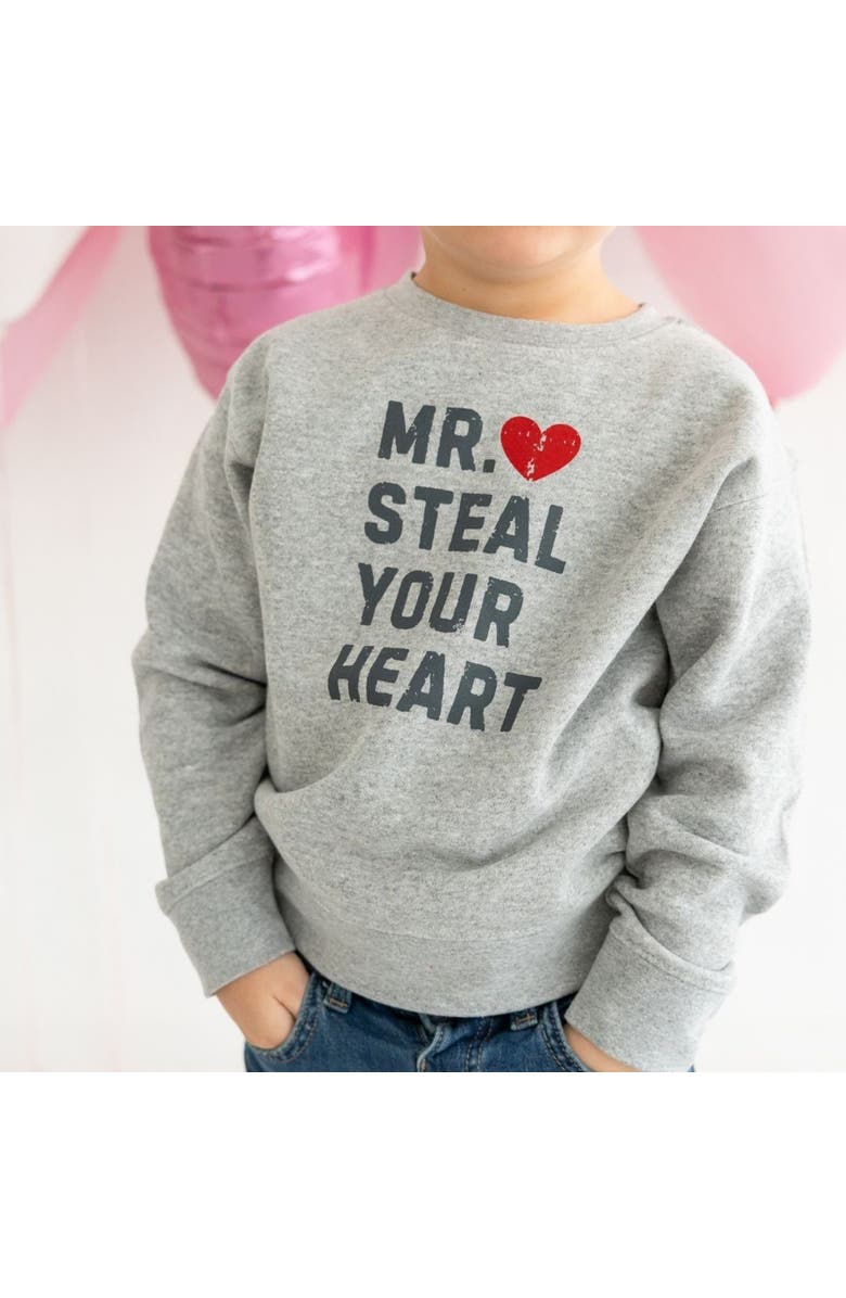 Sweet Wink Mr. Steal Your Heart Valentine's Day Sweatshirt, Alternate, color, 