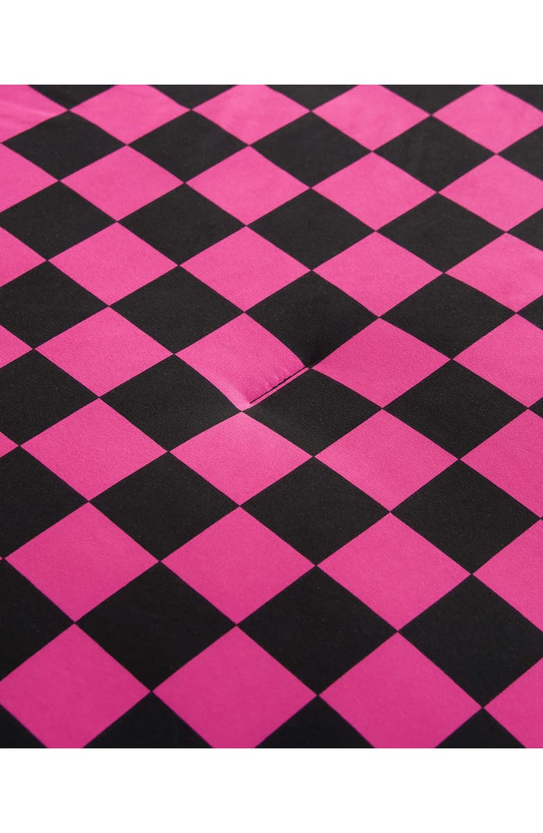 Juicy Couture Checkerboard Reversible Comforter & Sham Set, Alternate, color, Checkerboard Black/ Hot Pink