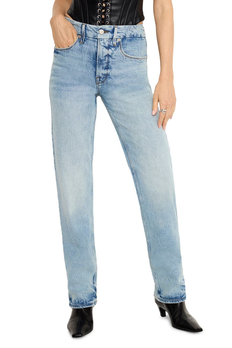 Good Icon High Waist Straight Leg Jeans, Main, color, INDIGO712