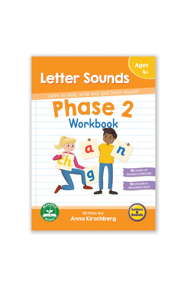 Junior Learning Phase 2 Letter Sounds Educational Learning Workbook, Main, color, Multicolored