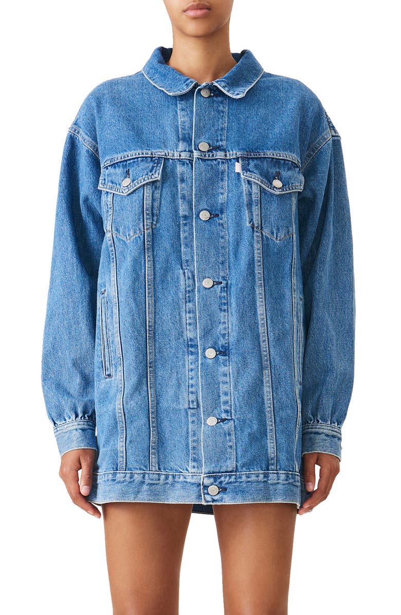 Ganni x Levi's<sup>®</sup> Denim Jacket, Main, color, 