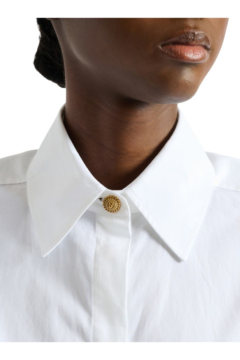 Cotton poplin shirt, Alternate, color, white