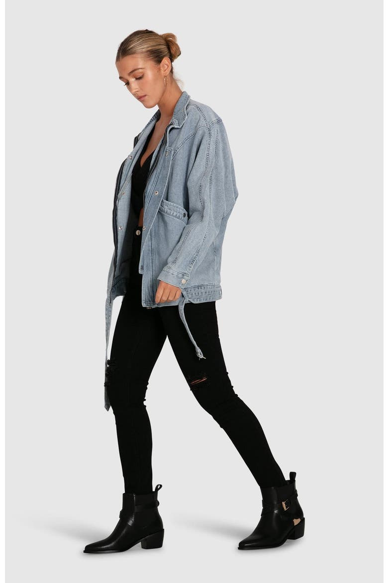 All About You Denim Jacket, Alternate, color, Stonewash