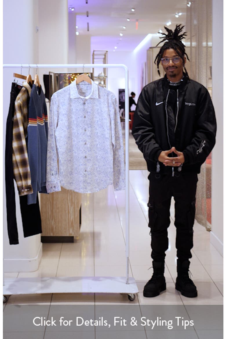 James OoohCotton® Abstract Print Button-Up Shirt video