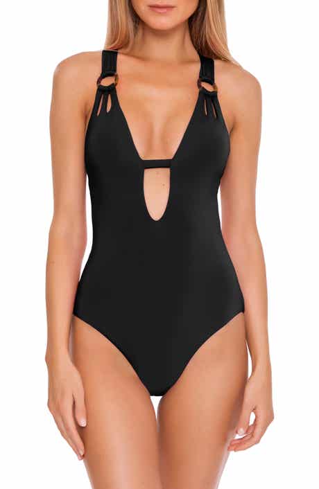 Becca Color Code Plunge One-Piece Swimsuit