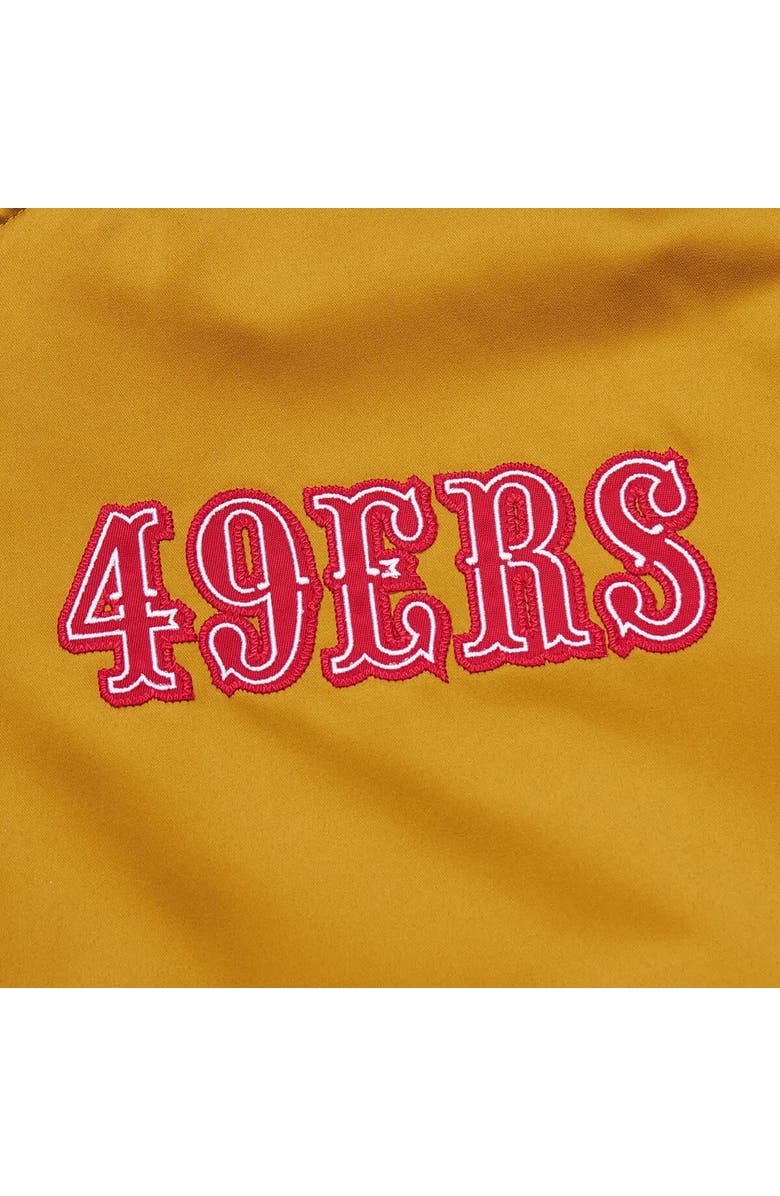 Mitchell & Ness Men's Mitchell & Ness Gold San Francisco 49ers Heavyweight Full-Zip Satin Jacket, Alternate, color, Gold