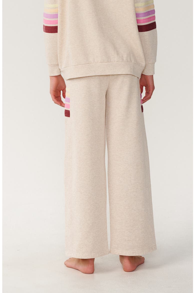 Kids' Surf Revival Wide Leg Fleece Track Pants, Alternate, color, OATMEAL MARLE
