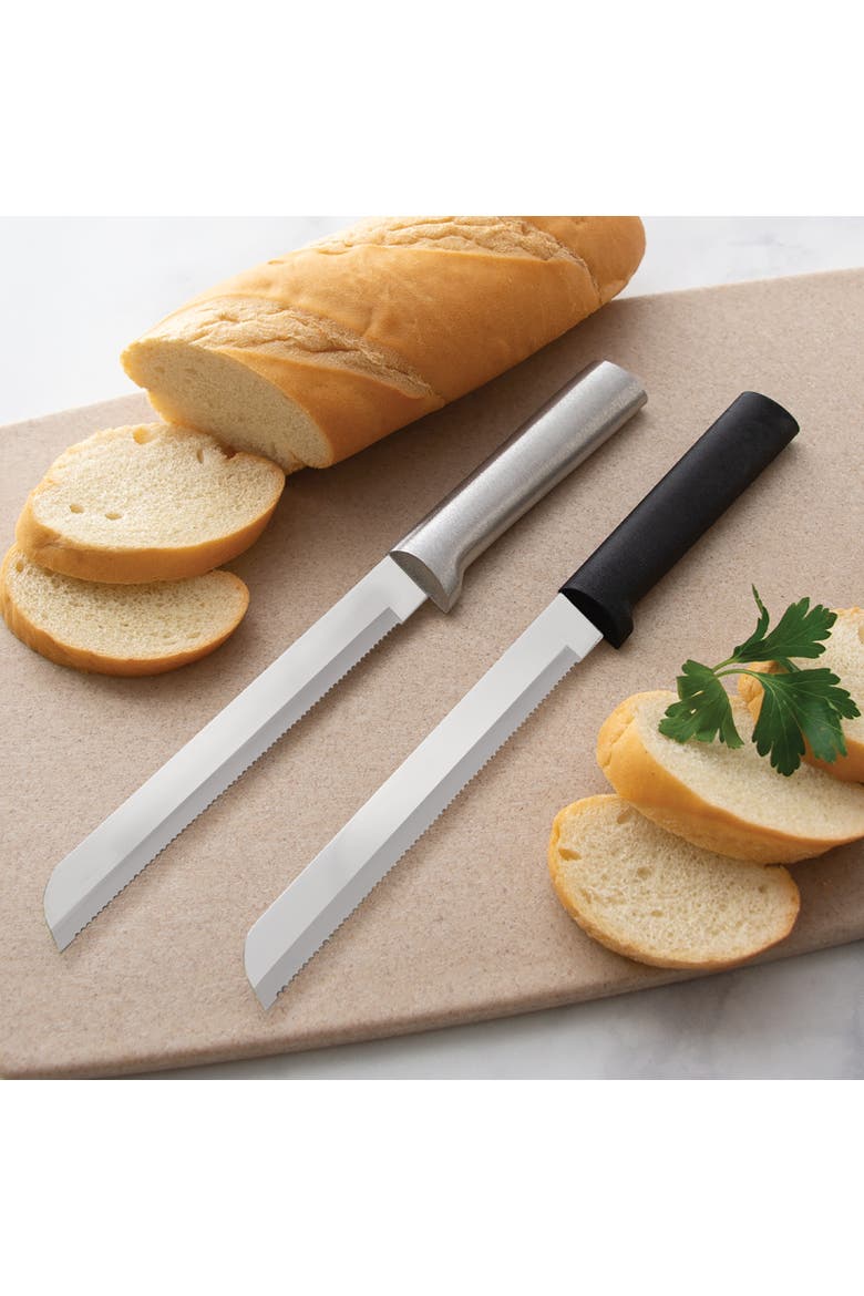 Cutlery 6-Inch Bread Knife Stainless Steel Serrated Blade, Alternate, color, Black