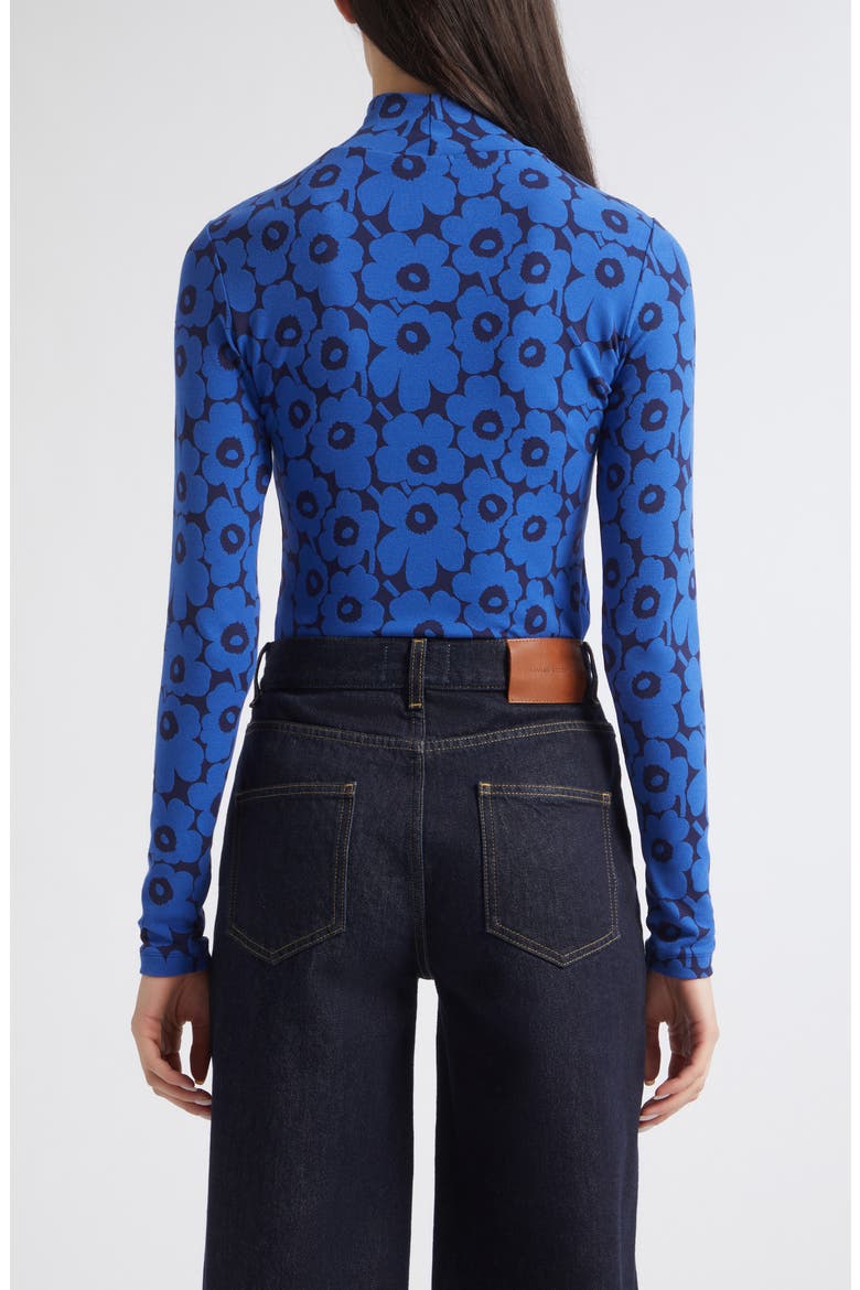 Unikko Turtleneck Top, Alternate, color, BLUE DARK BLUE