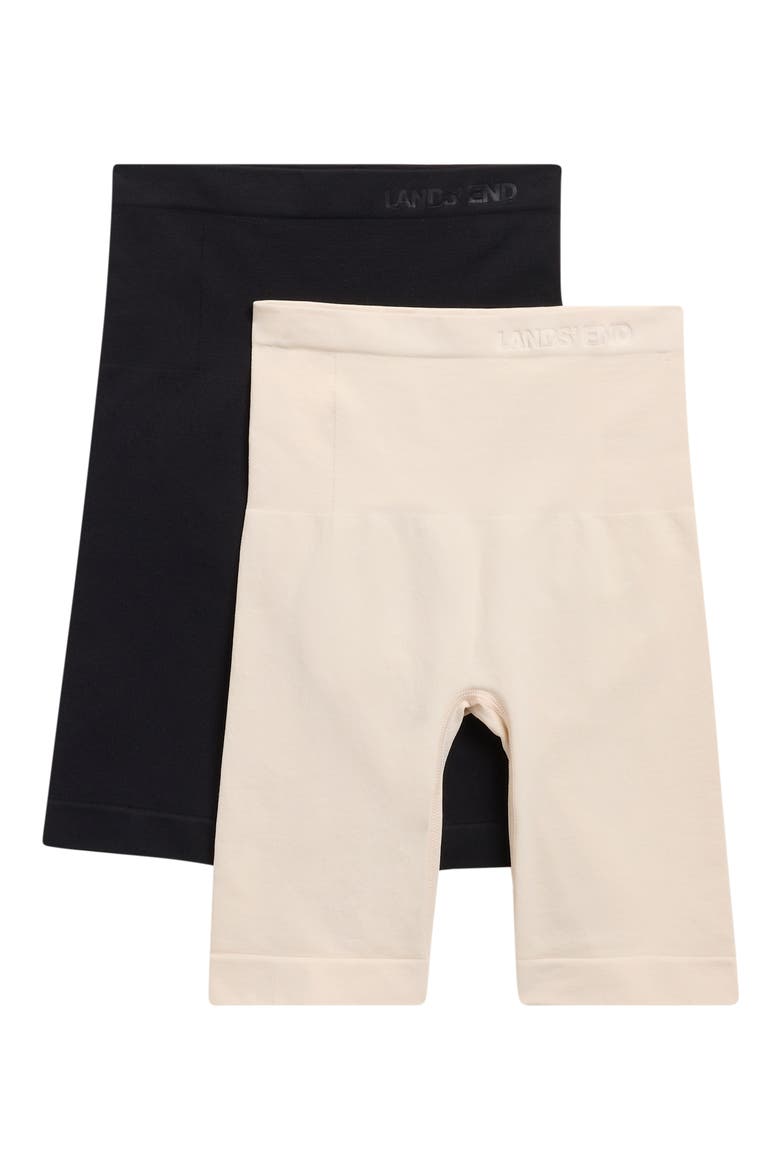 Contour Flex 2-Pack Mid Waist Flex Shaping Briefs, Main, color, PEARL/ BLACK