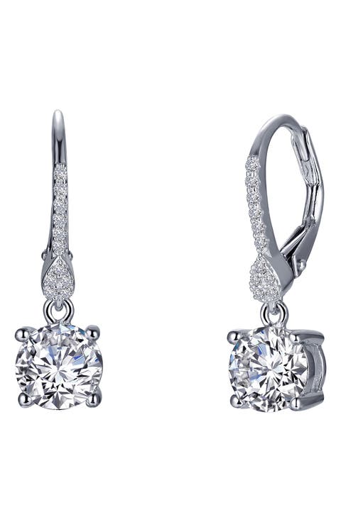 Solitaire Simulated Diamond Drop Earrings