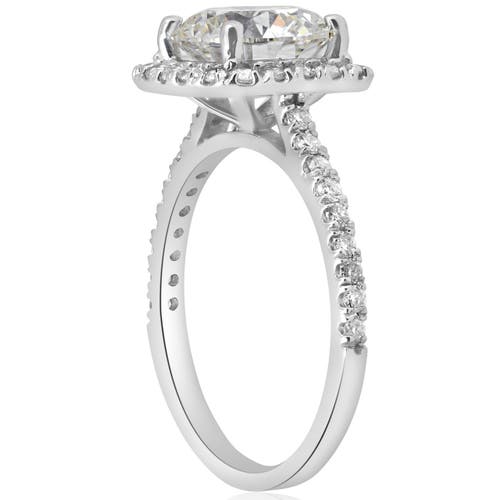 Bliss Diamond 3 1/2ct Diamond Cushion Halo Engagement Ring 14k Gold Lab Grown In 14k White Gold