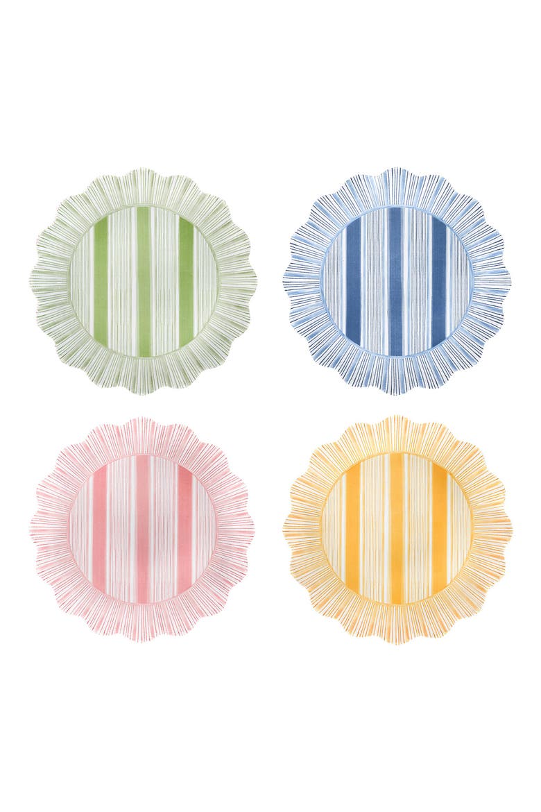 Cabana Set of 4 Melamine Salad Plates, Main, color, MULTI