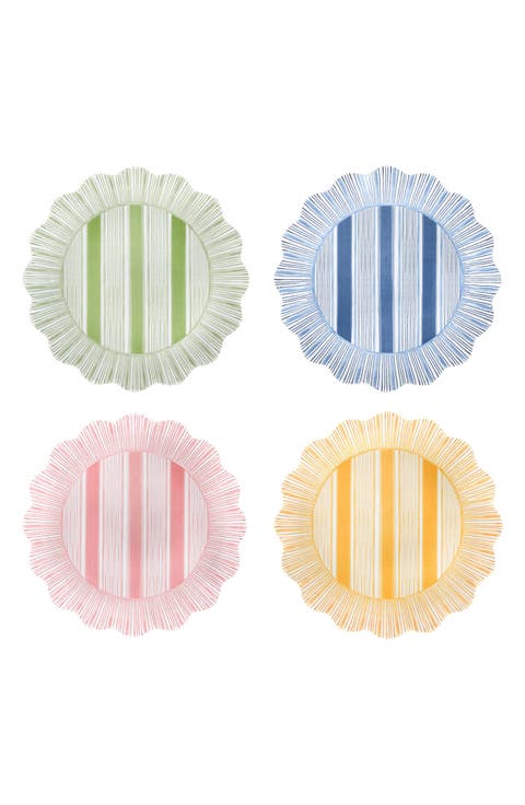 Cabana Set of 4 Melamine Salad Plates