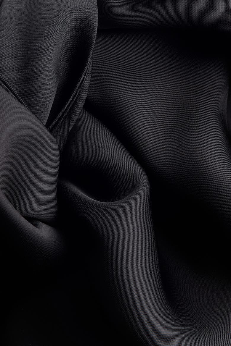 Cowl-neck Satin Dress, Alternate, color, Black
