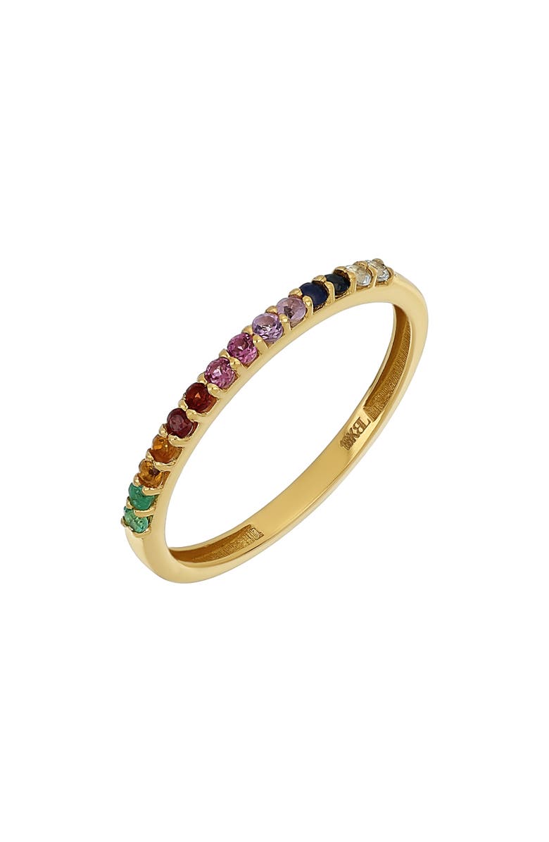 Bony Levy 18K Gold Rainbow Stackable Ring, Main, color,