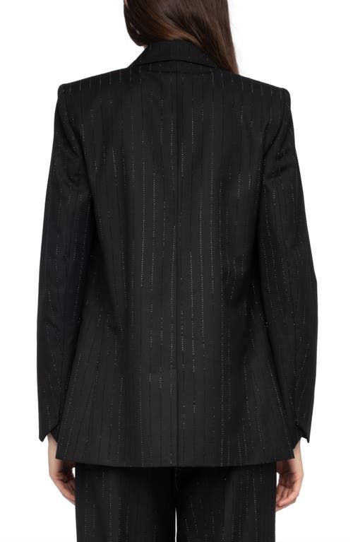 Zadig & Voltaire Valse Metallic Stripe Jacket In Black