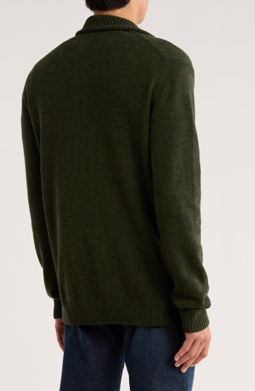 Rodd & Gunn Gammons Wool Quarter Zip Sweater In Green