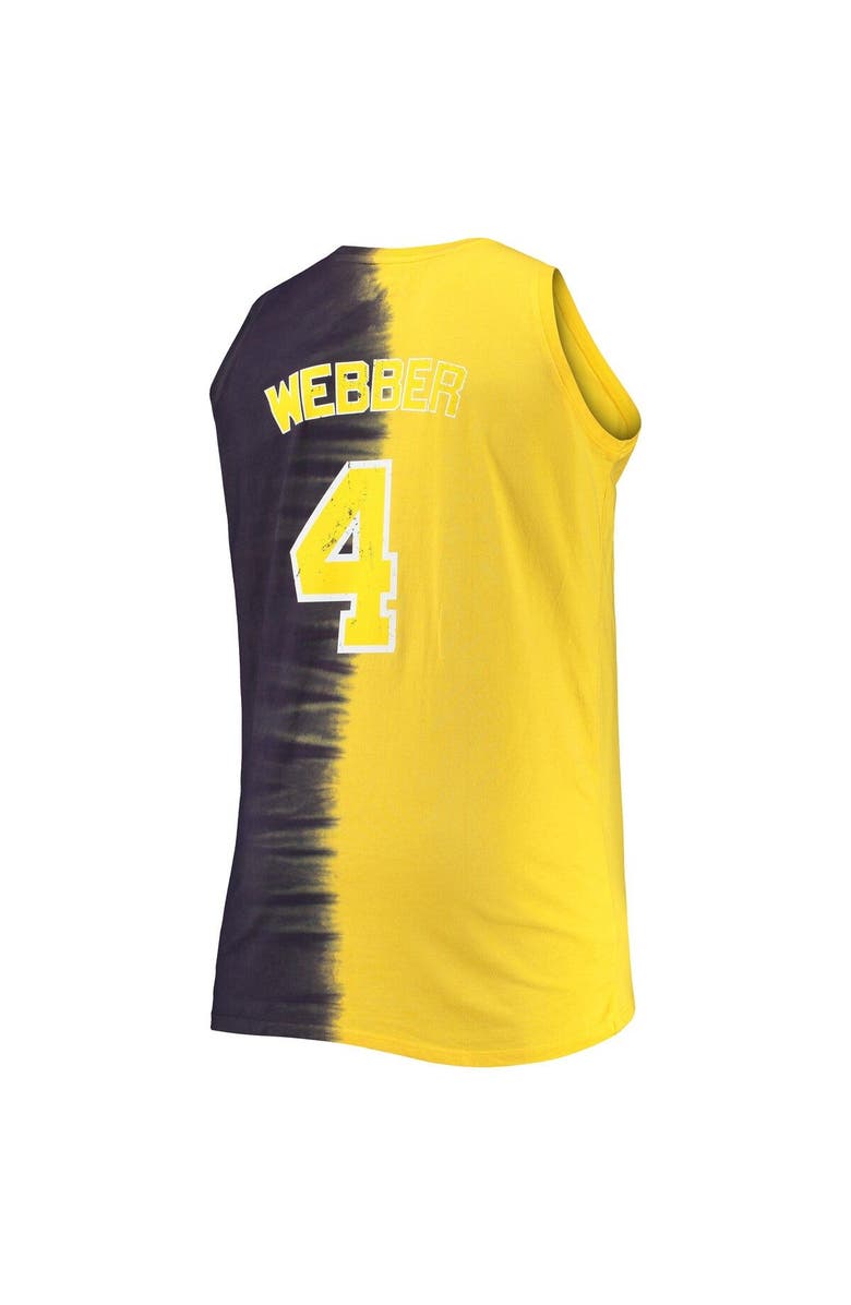 Mitchell & Ness Men's Mitchell & Ness Chris Webber Navy/Maize Michigan Wolverines Big & Tall Player Tie-Dye Jersey, Alternate, color, 