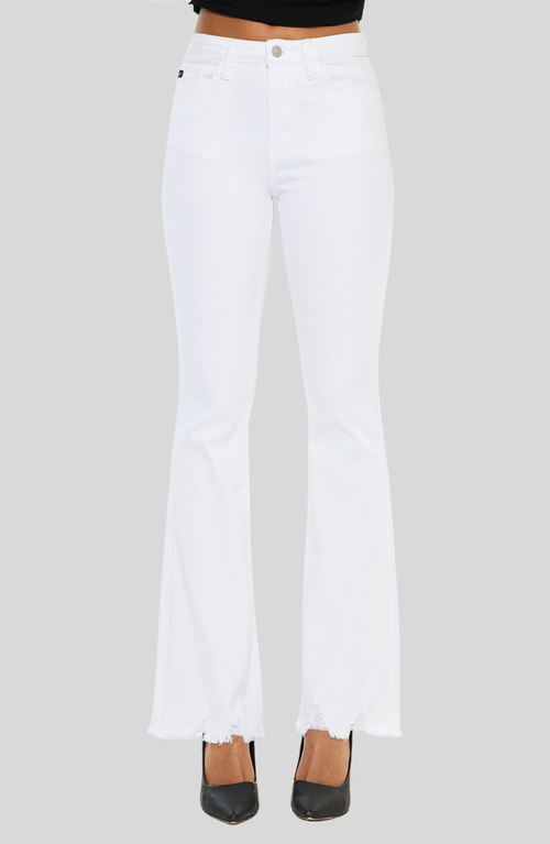 Kancan Brenda High Rise Bootcut Jeans In White