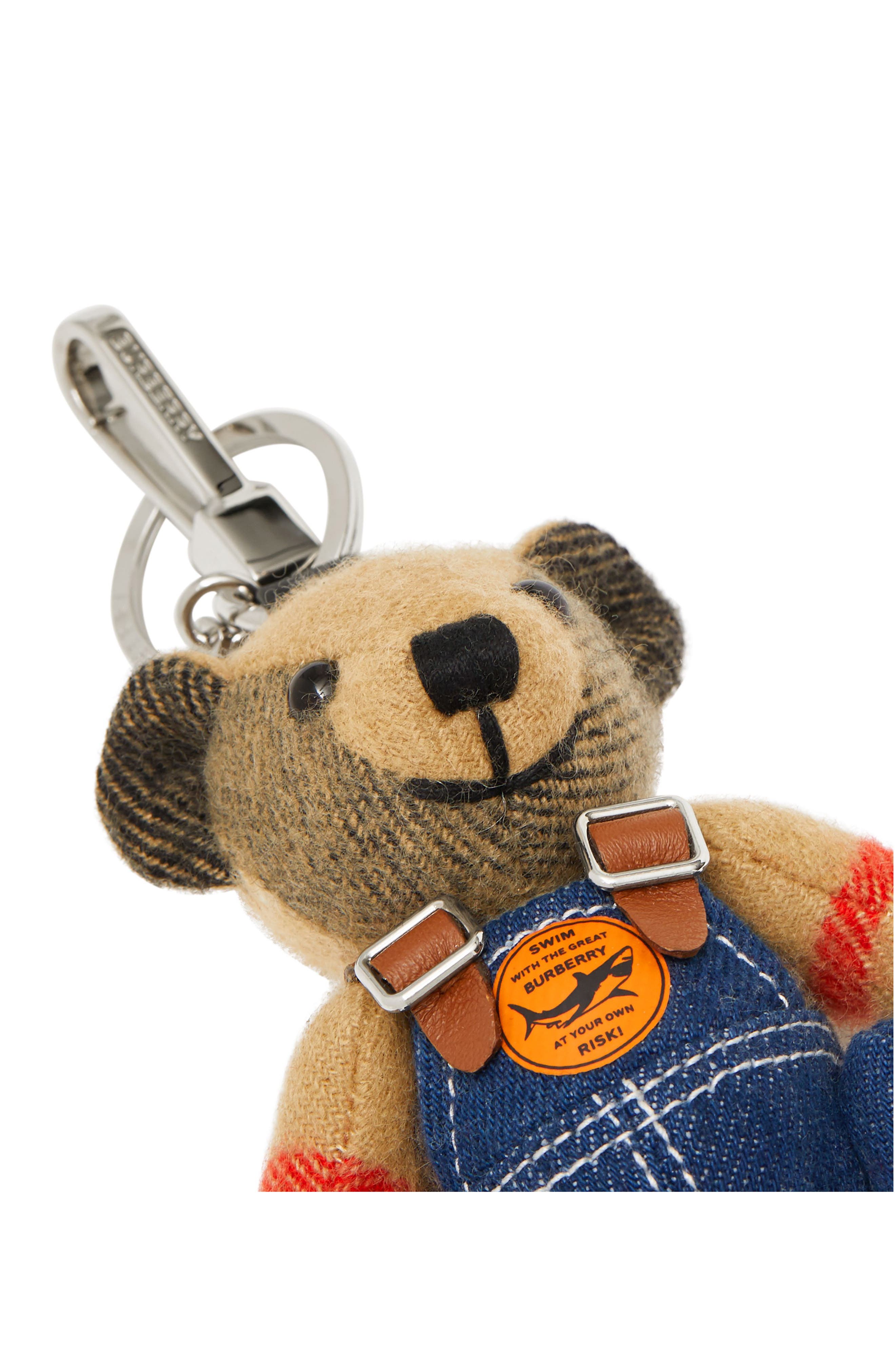 Burberry Thomas Overalls Bag Charm, Alternate, color, 
