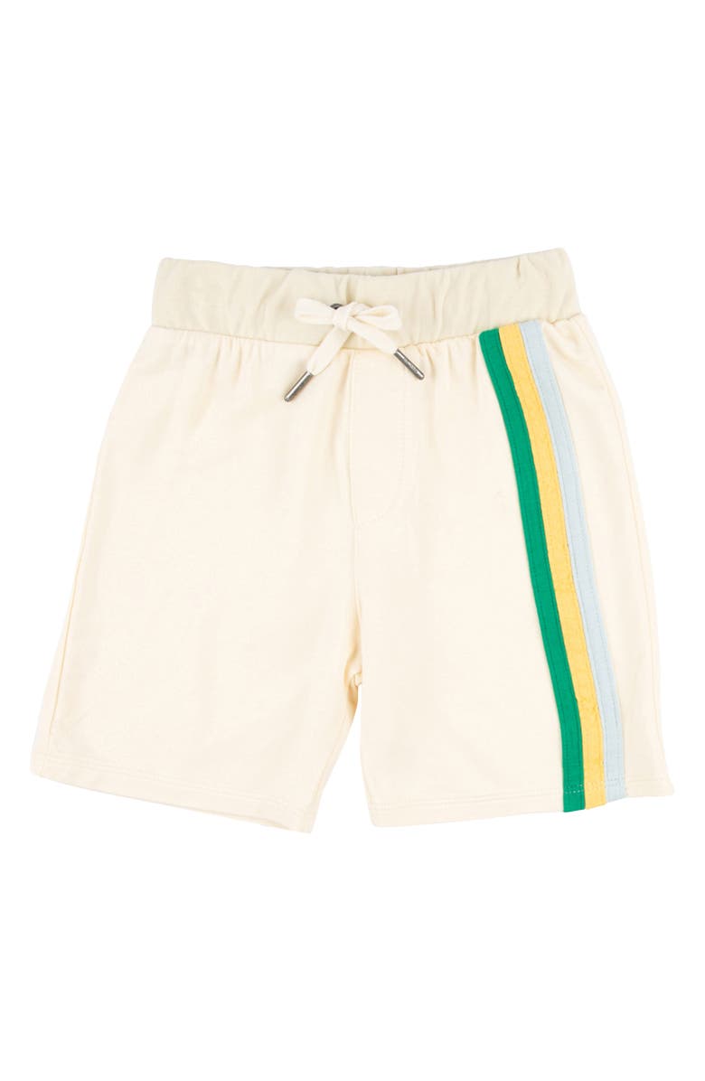 Miki Miette Kids' Rusty Accent Stripe French Terry Shorts, Main, color, Retro Sport