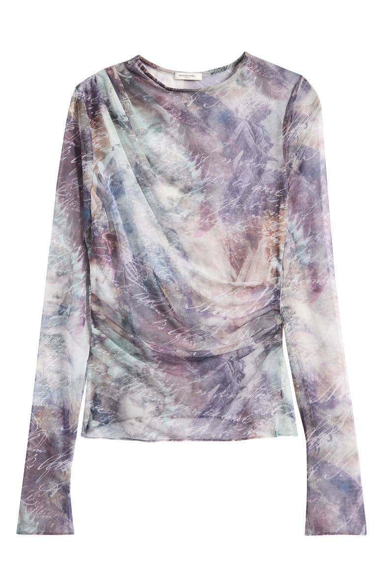 Mistress Rocks Draped Printed Top, Alternate, color, Draped Printed