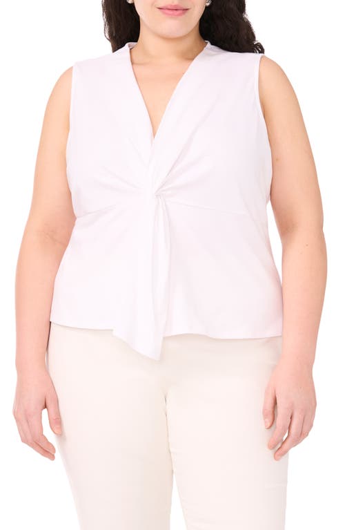 Halogenr Halogen(r) Twist Front Sleeveless Cotton Knit Top