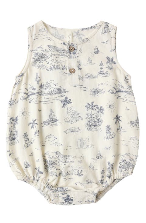 Beau Linen Blend Bubble Romper (Baby)