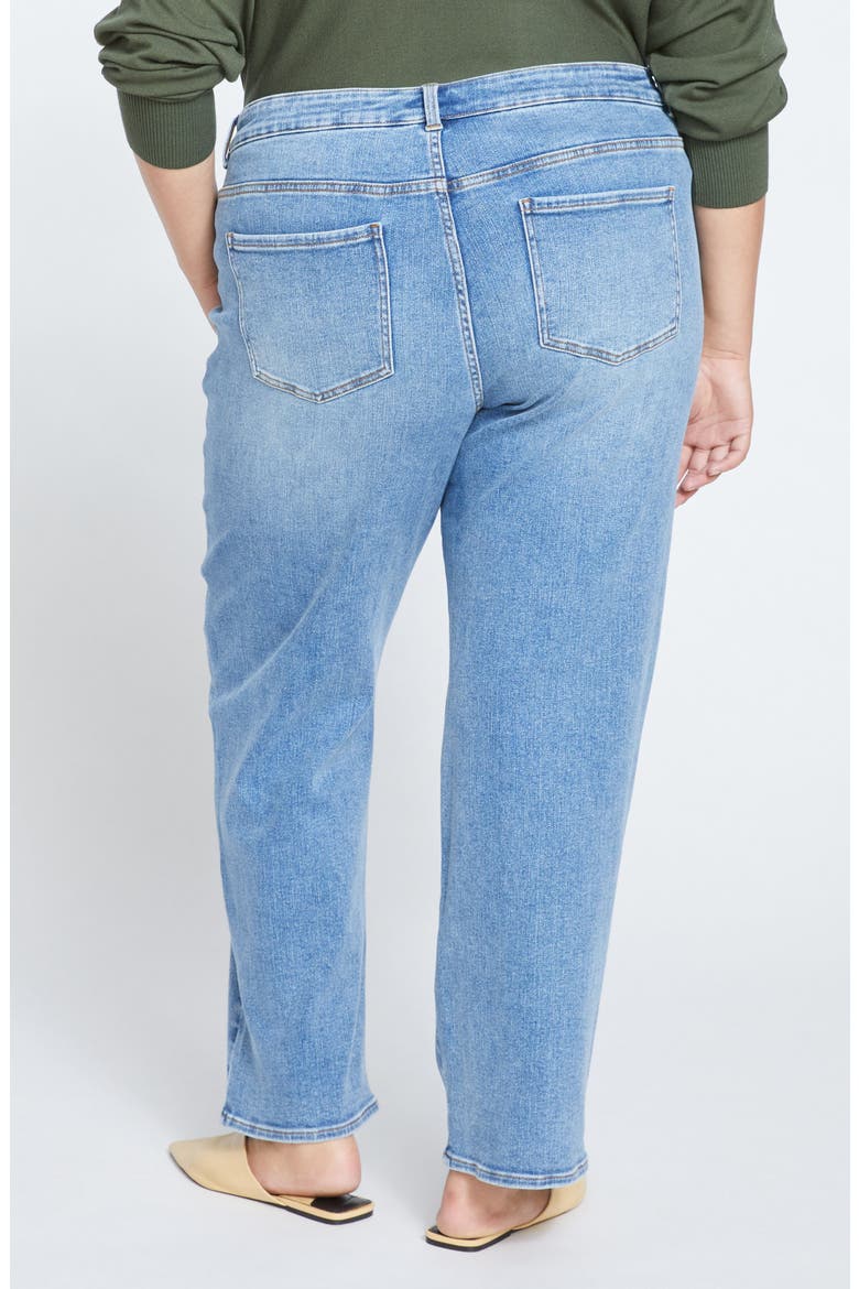 Etta High Waist Ankle Straight Leg Jeans, Alternate, color, DISTRESSED WASHED INDIGO BLUE