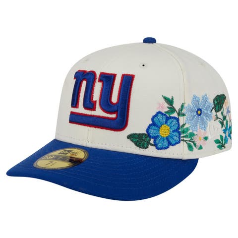 Men's New Era Cream/Royal New York Giants Tonal Floral 59FIFTY Fitted Hat