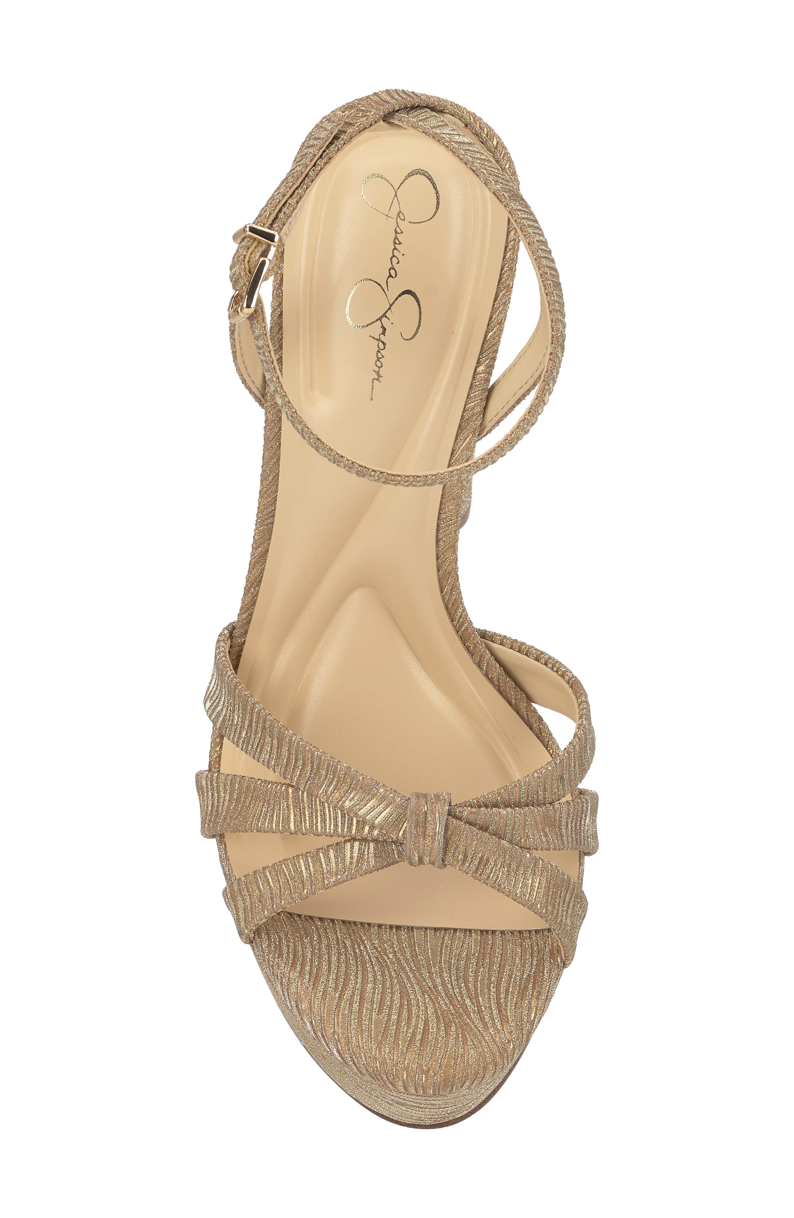 Jessica Simpson Ilaria Ankle Strap Platform Sandal, Alternate, color, Bronze