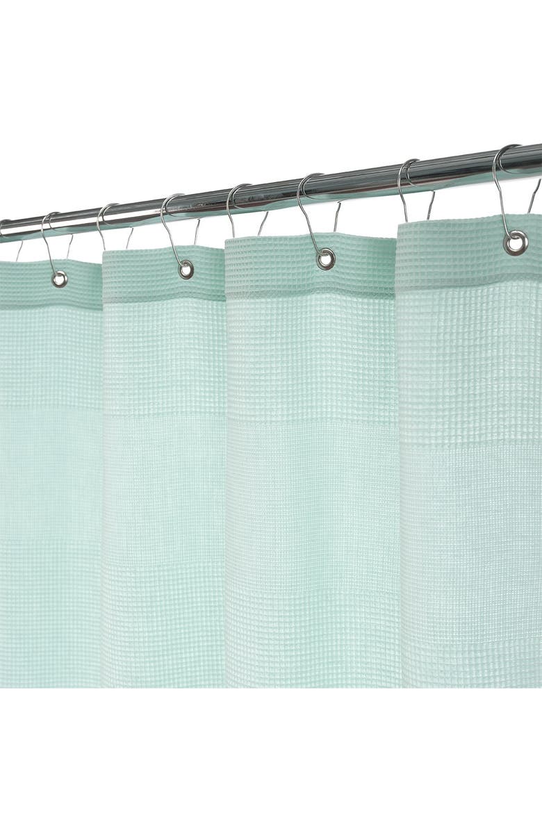 ENCHANTE HOME Ria Turkish Cotton Shower Curtain - Aqua, Alternate, color, 