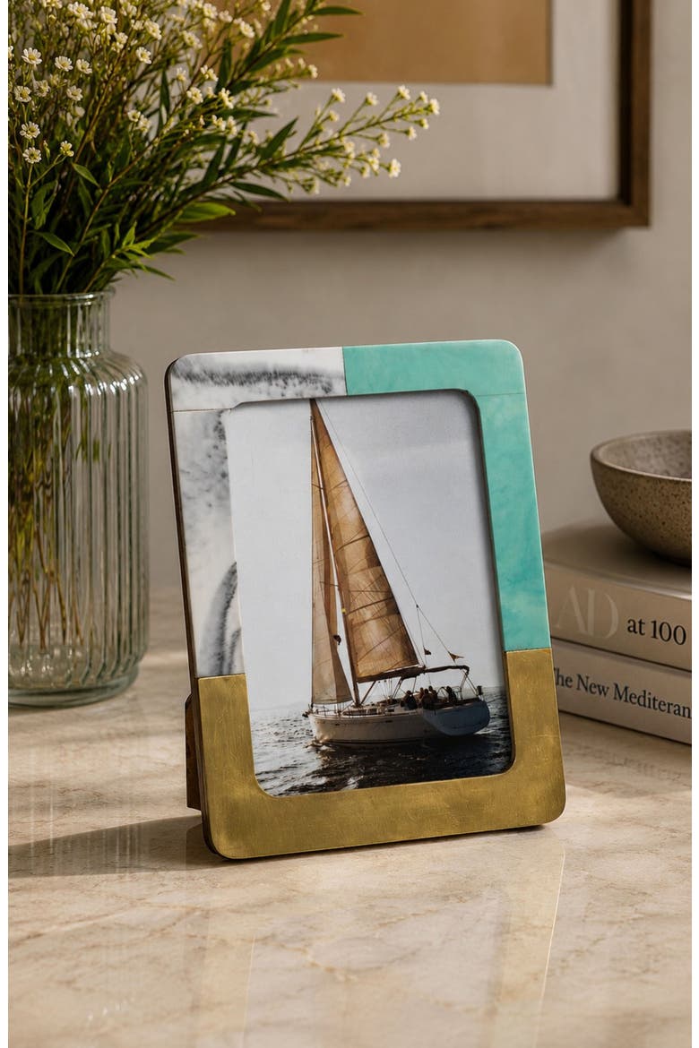 Apulia Photo Frame, Alternate, color, GREEN/ GRAY/ GOLD