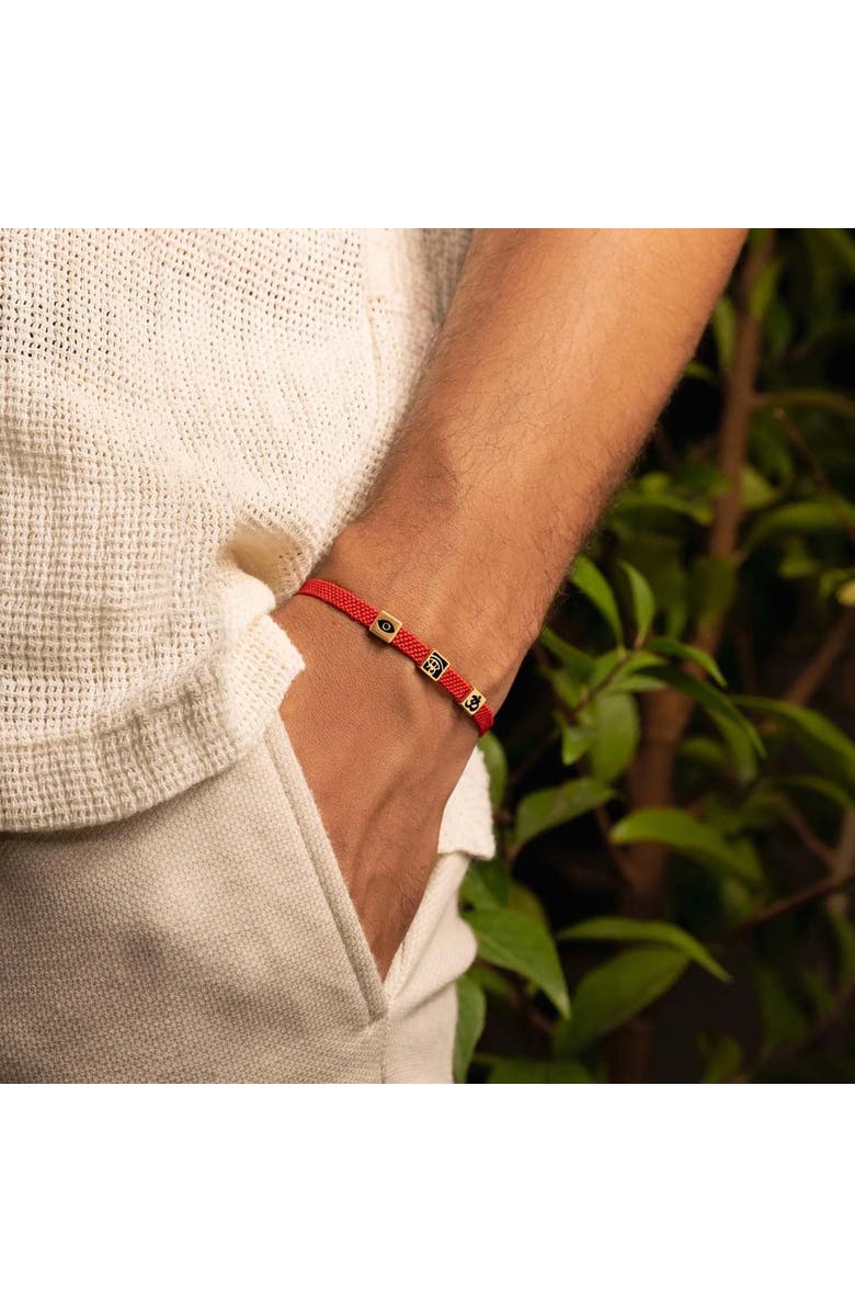 Karma and Luck Spiritual Bliss - Triple Protection Bracelet, Alternate, color, Red/Gold