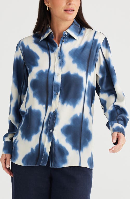 BRAVE + TRUE BRAVE+TRUE HUNTER ABSTRACT PRINT BUTTON-UP SHIRT