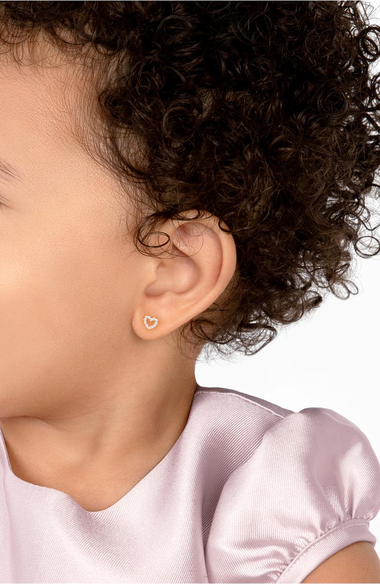 Tiny Blessings 14K Gold Love of Mine Studs Screw Back Earrings, Alternate, color, 14K Rose Gold